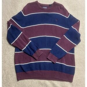 Chaps Original Crewneck Mens‎ 2XL Rich Ruby Long Sleeve Knit Sweater PL22 Preppy